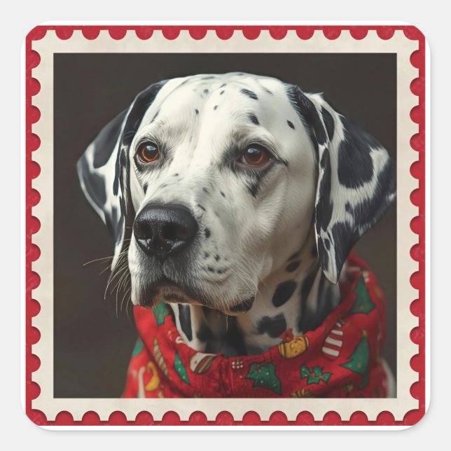 Pet christmas  square sticker (Front)