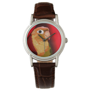 Pet Conure Parrot Green Cheek Bird Pop Style Red Watch