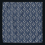 Pet - Cream Paw Prints on Navy Blue Bandanna<br><div class="desc">Large and small paw prints in cream on a navy blue background.</div>