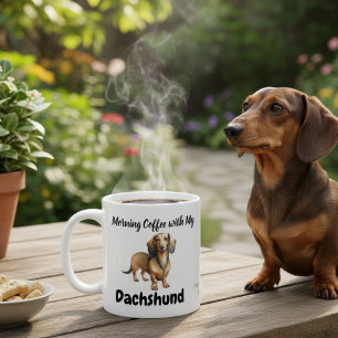 Pet Dachshund Sandy Brown Morning Coffee Mug
