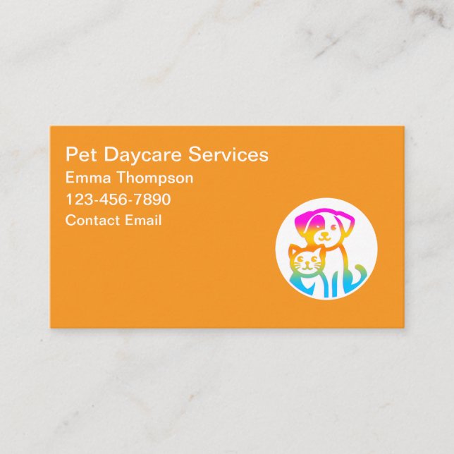Pet Day Care Services Business Card (Front)