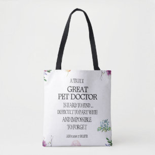 Pet doctor veterinarian Thank you Appreciation Tote Bag