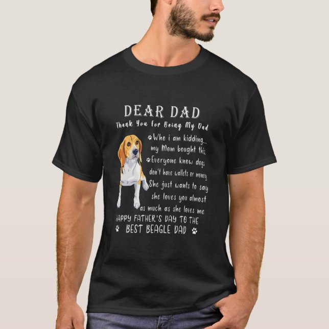 Pet Dog Beagle Lovers Fathers Day Beagle Dad  T-Shirt (Front)