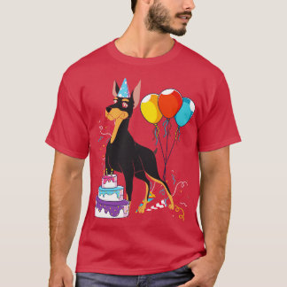 Pet Dog Birthday Party Dog Lover Dog Breed Doberma T-Shirt