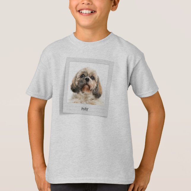 Pet Dog Birthday Photo Personalised T-Shirt (Front)