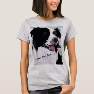 Pet Dog Border Collie Portrait T-Shirt