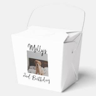 Pet dog cat animal birthday photo modern simple favour box