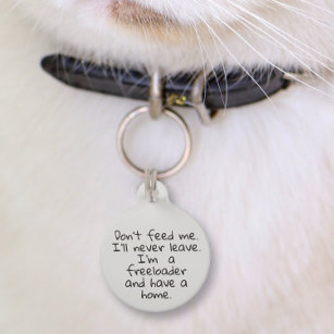Pet Dog Cat Funny Humor Customize ID Lost Pet Tag