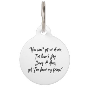 Pet Dog Cat Funny Humor Customize ID Lost Pet Tag