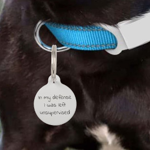 Pet Dog Cat Funny Humour Customise ID Lost Pet Tag