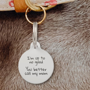 Pet Dog Cat Funny Humour Customise ID Lost Pet Tag