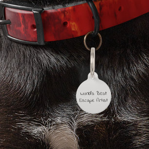 Pet Dog Cat Funny Humour Customise ID Lost Tag
