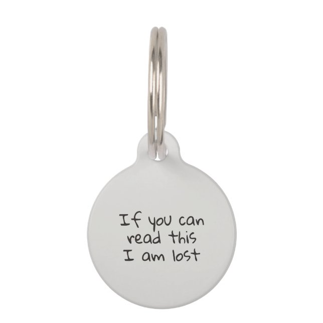 Pet Dog Cat Funny Humour Customise ID Tag (Front)