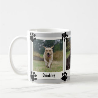 Pet Dog Cat Paws 3 Vintage Instant Photo Frames Coffee Mug