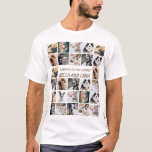 pet dog cat template photo collage and text T-Shirt