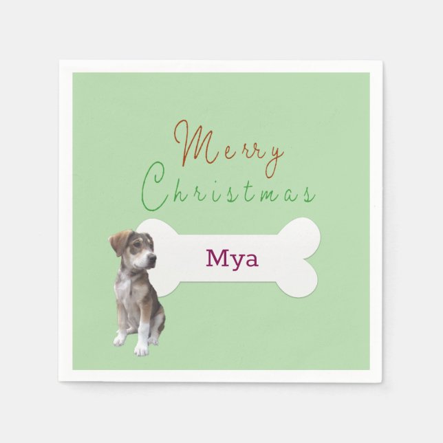 pet dog Christmas Napkin (Front)