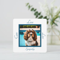 Pet dog customisable photo sympathy