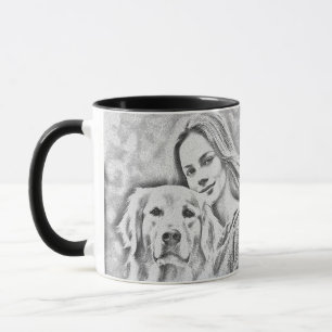 Pet Dog Elegant Modern Custom Photo Personalised Mug