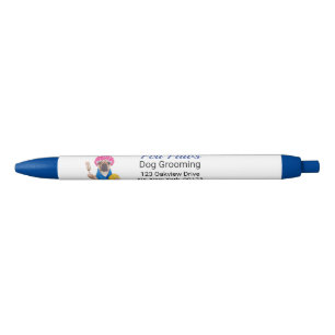 Pet Dog Grooming Service Black Ink Pen
