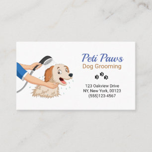 Pet Dog Grooming Service Business Card