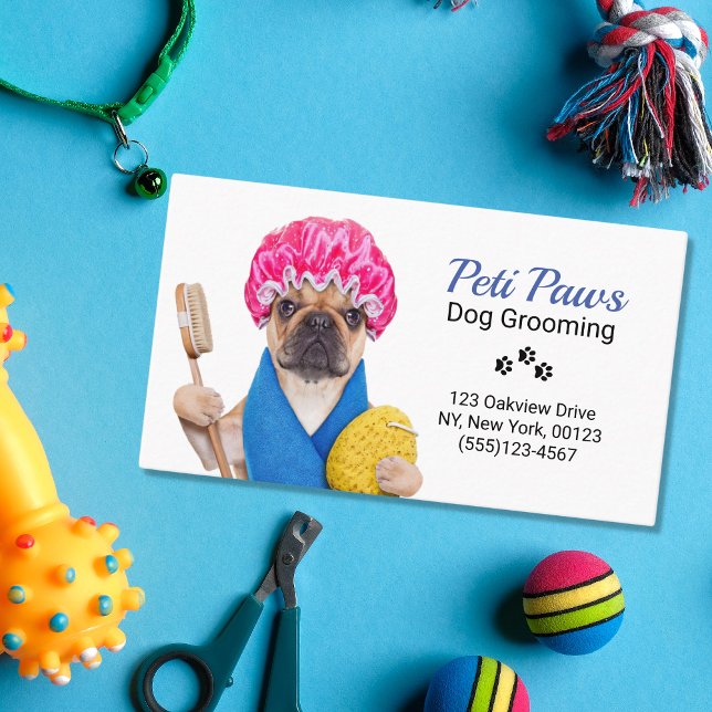 Pet Dog Grooming Service Business Card (Creator Uploaded)