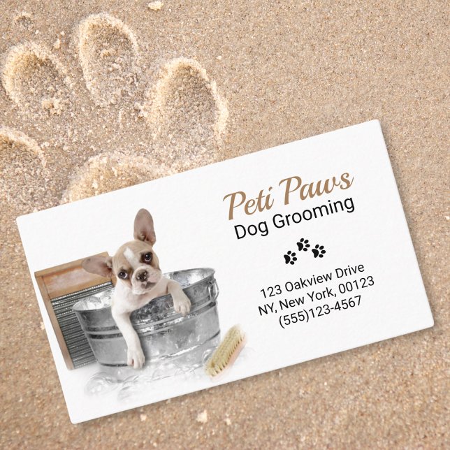 Pet Dog Grooming Service Business Card (Creator Uploaded)