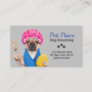 Pet Dog Grooming Service Business Card