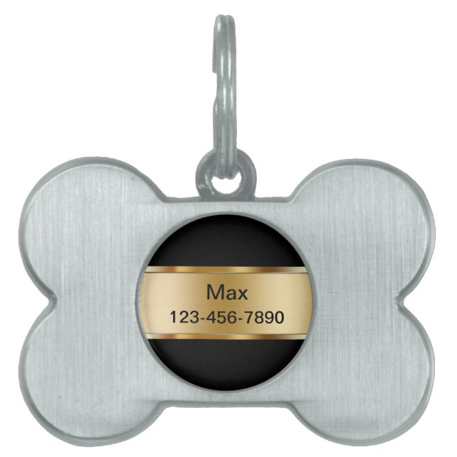 Pet Dog ID Tags Golden (Front)