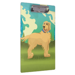 Pet Dog in the park Clipboard