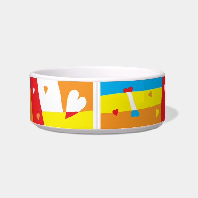 Pet DOG Medium Bowl "Eat Drink and be Furry!" (Back)