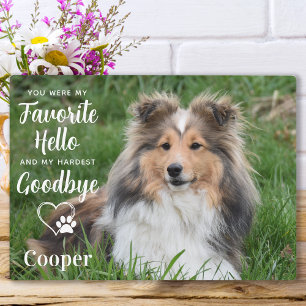 Pet Dog Memorial - Custom Sympathy Quote Pet Loss Plaque