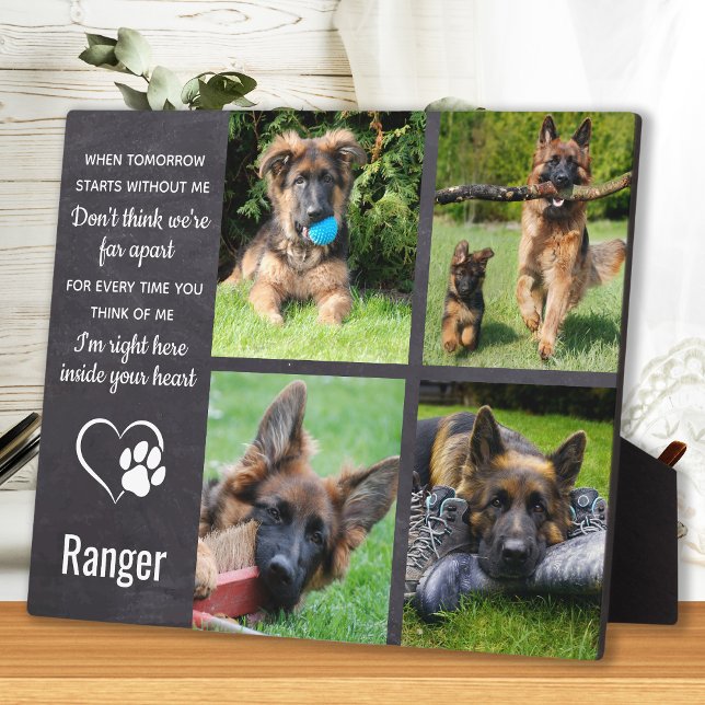 Pet Dog Memorial Gift- Dog Sympathy Pet Loss Photo Plaque (Creator Uploaded)
