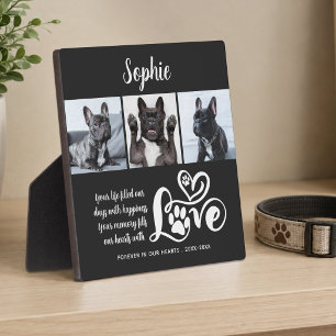 Pet Dog Memorial Keepsake Photo Collage LOVE Plaque
