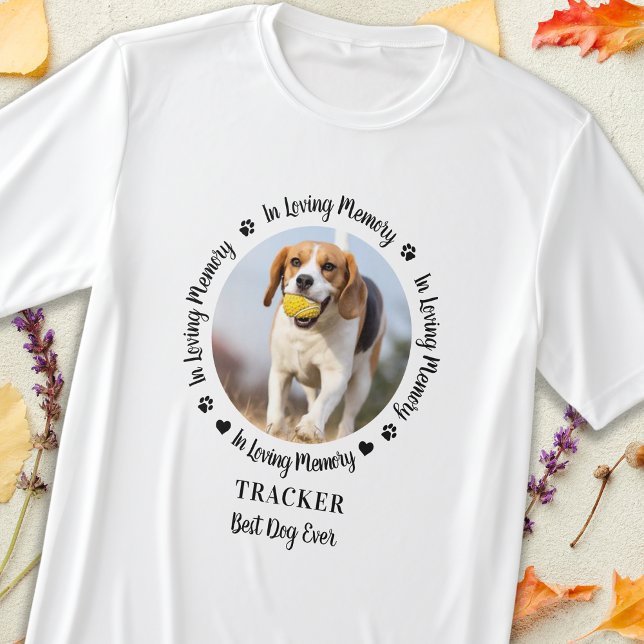 Pet Dog Memorial Loving Memory Personalised Photo T-Shirt (Creator Uploaded)