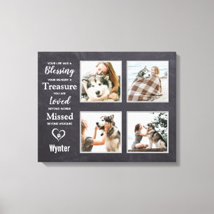 Pet Dog Memorial Pet Loss Photo Collage Canvas Print
