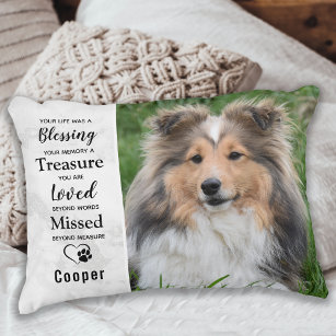 Pet Dog Memorial Pet Loss Remembrance Photo Decorative Cushion