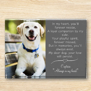 Pet Dog Memorial Photo Block