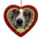 Pet Dog Memorial Photo Christmas Ornament - heart