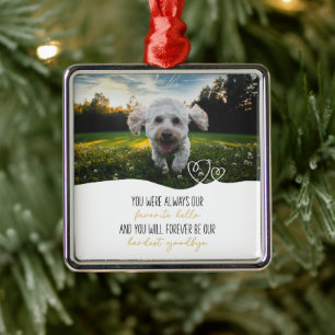 Pet Dog Memorial Photo Collage Metal Tree Decoration