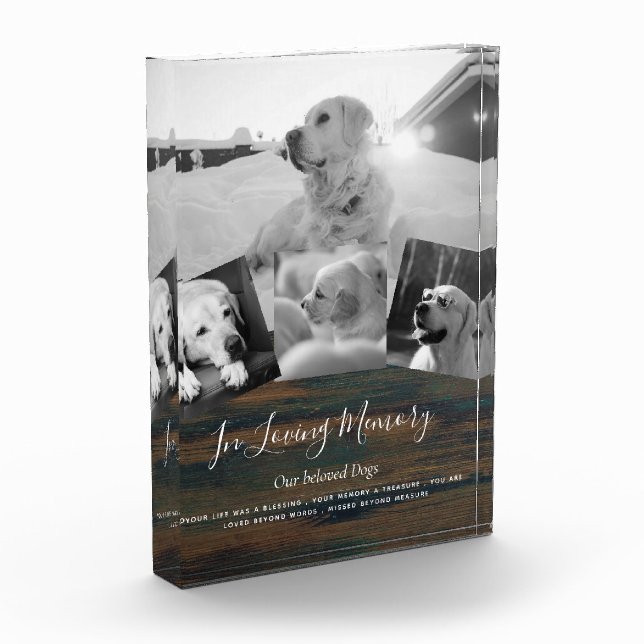 Pet Dog Memorial Photo Collage Remembrance Poem (Left)