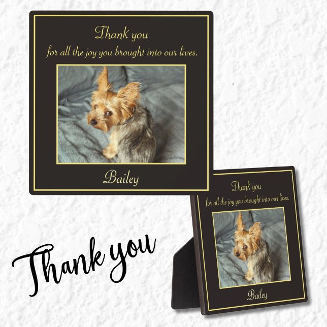 Pet Dog Memorial Thank You Plaque (Creator Uploaded)