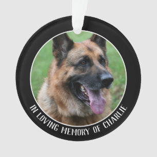 Pet dog memoriam, in loving memory of - your name ornament