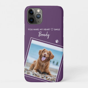 Pet Dog Modern Quote Purple Photo Case-Mate iPhone Case