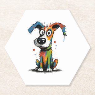pet dog paper coaster