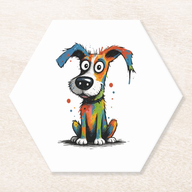 pet dog paper coaster (Front)