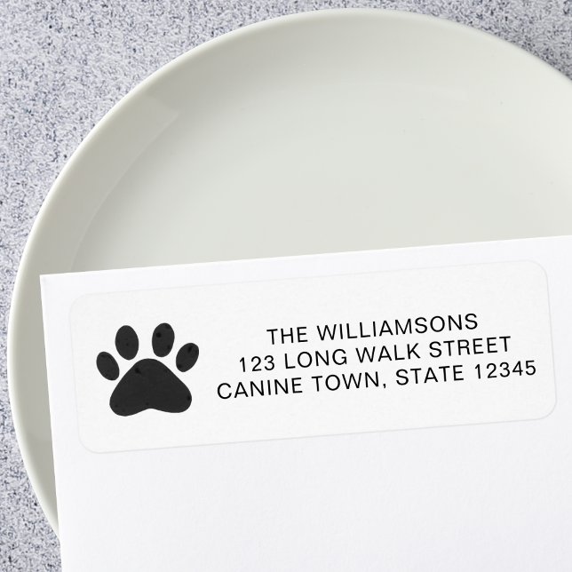 Pet Dog Paw Print Return Address (Creator Uploaded)