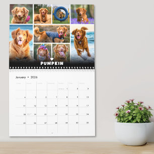 Pet Dog Photo Collage Calendar