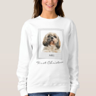 Pet Dog Photo First Christmas Personalised Sweatshirt