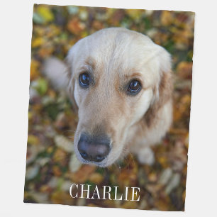 Pet Dog Photo Personalised Fleece Blanket