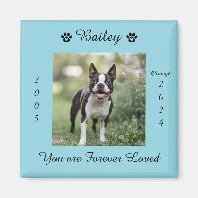 Pet Dog Remembrance Memorial Magnet (Front)